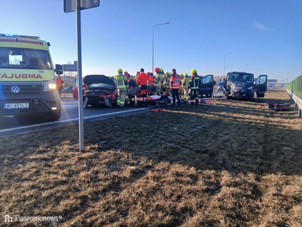 Karambol na S7. Droga zamknięta