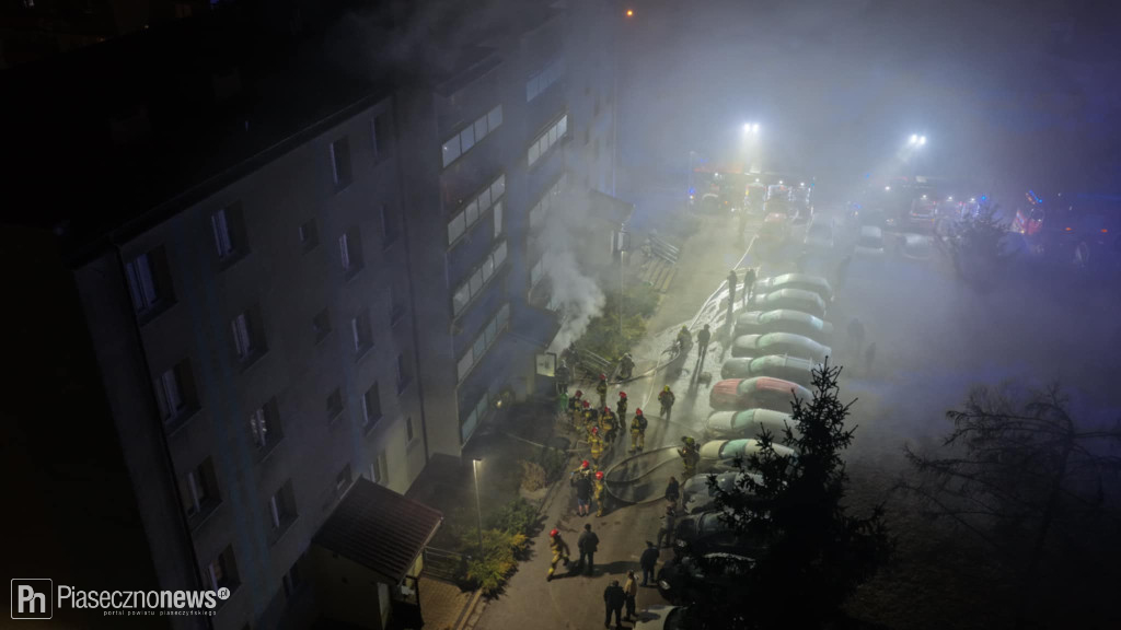Pożar w bloku. Ewakuowano mieszkańców