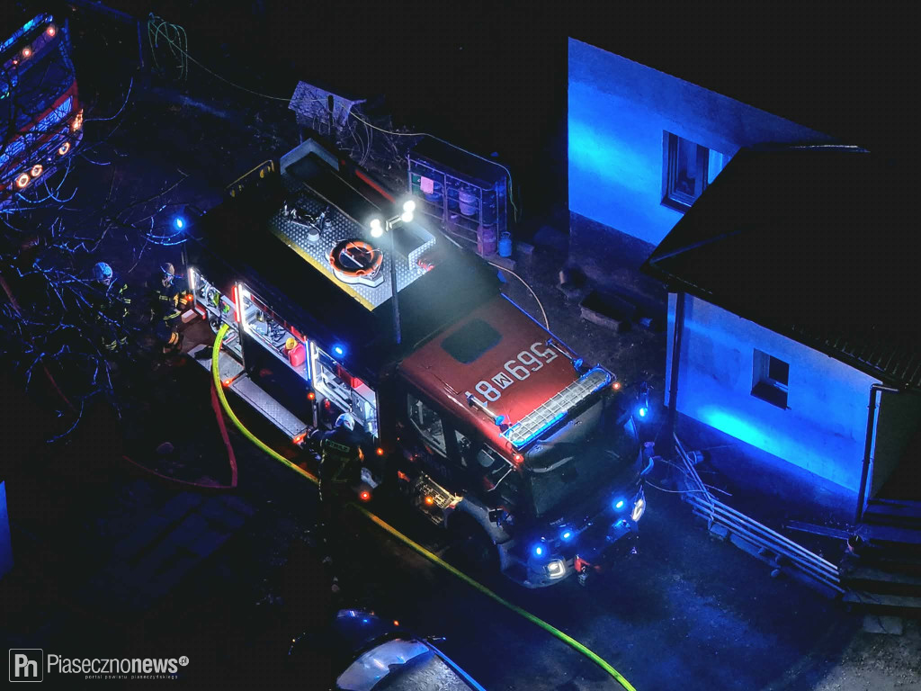 Nocny pożar pod Tarczynem