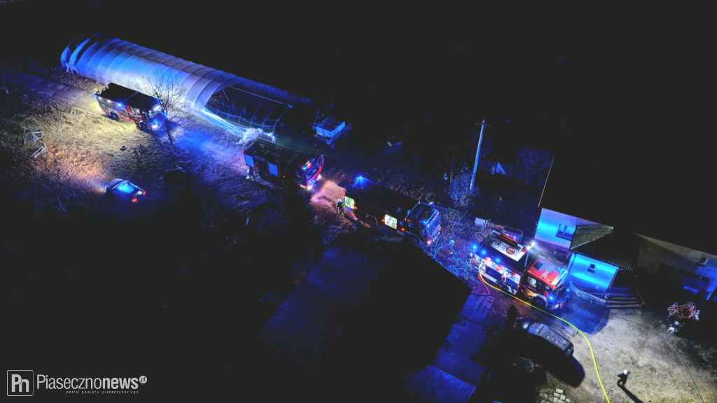 Nocny pożar pod Tarczynem