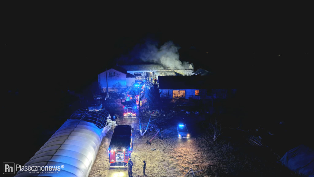 Nocny pożar pod Tarczynem