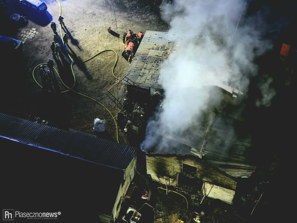 Nocny pożar pod Tarczynem