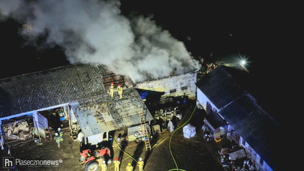 Nocny pożar pod Tarczynem