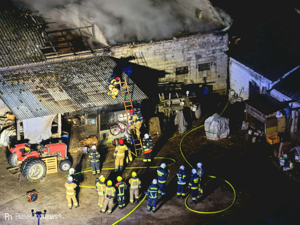 Nocny pożar pod Tarczynem