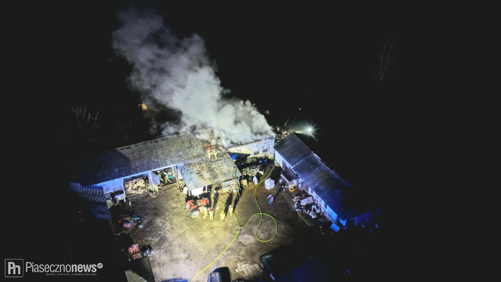 Nocny pożar pod Tarczynem