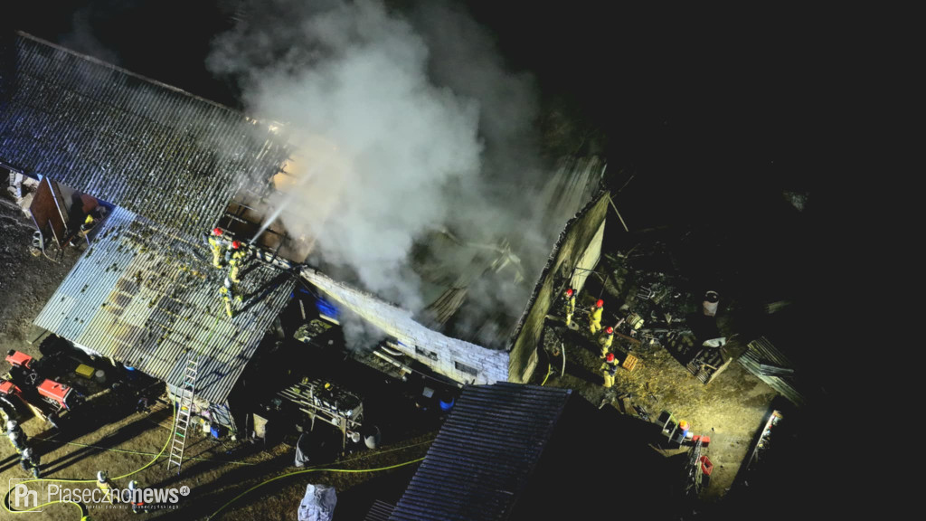 Nocny pożar pod Tarczynem