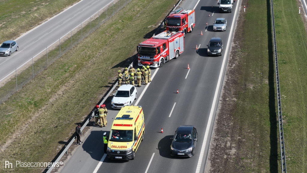 Niebezpieczne zdarzenie na trasie S7
