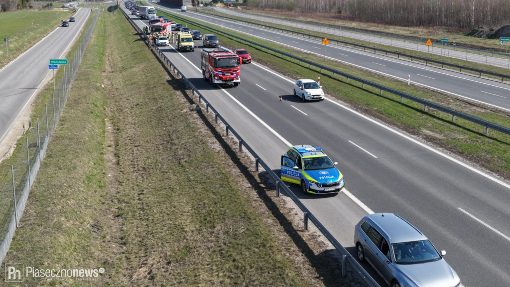 Niebezpieczne zdarzenie na trasie S7