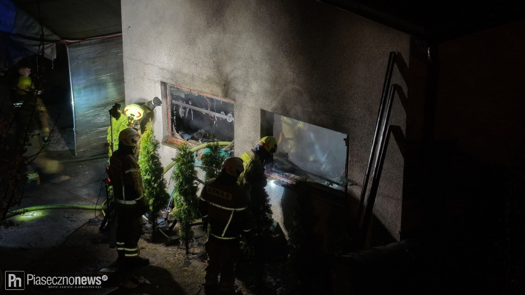 Nocny pożar w Garyelinie