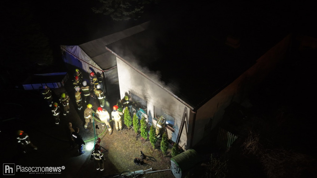 Nocny pożar w Garyelinie