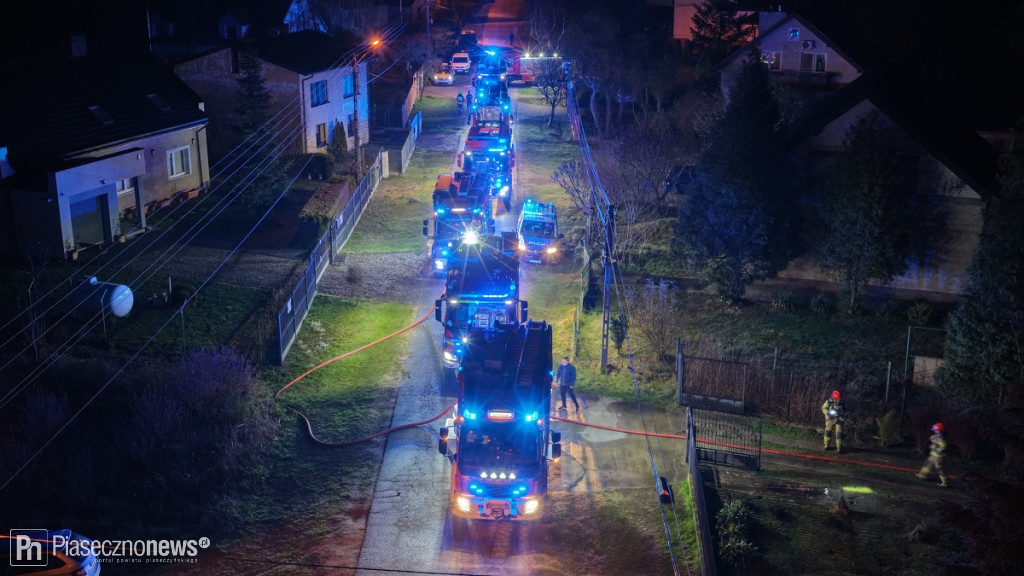Nocny pożar w Garyelinie