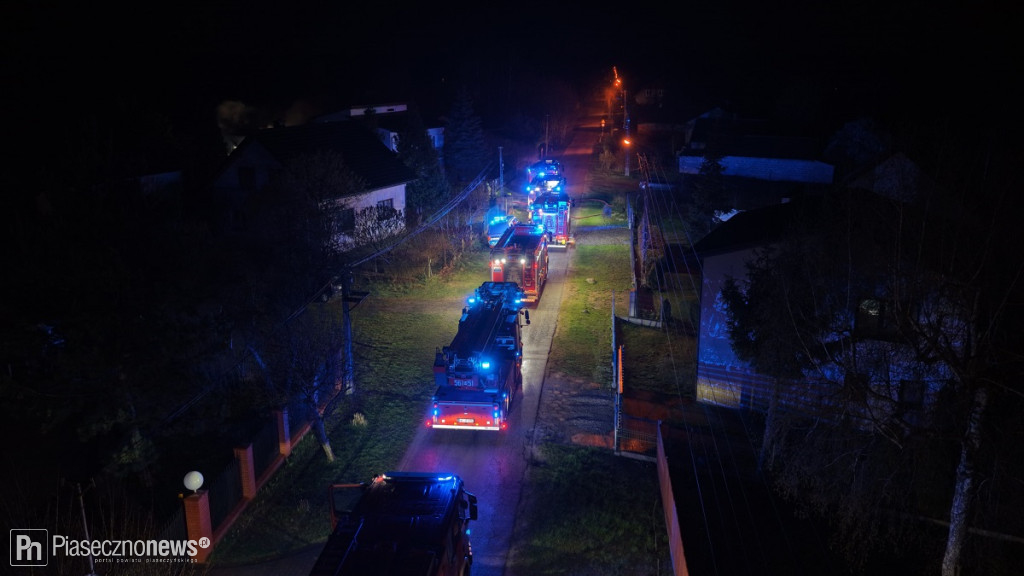 Nocny pożar w Garyelinie