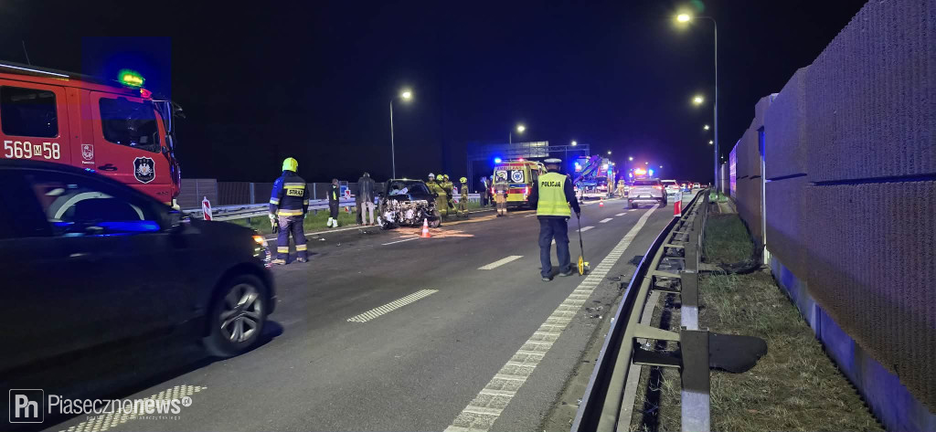 Wypadek na S7 za węzłem. Utrudnienia