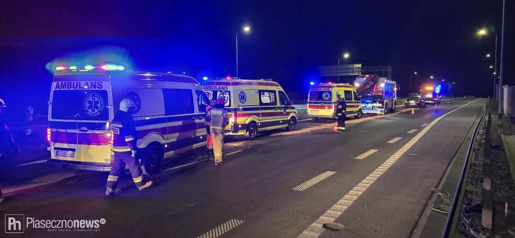 Wypadek na S7 za węzłem. Utrudnienia