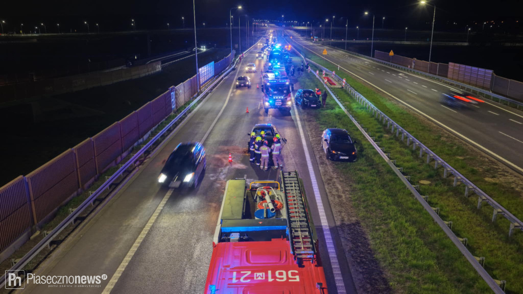 Wypadek na S7 za węzłem. Utrudnienia