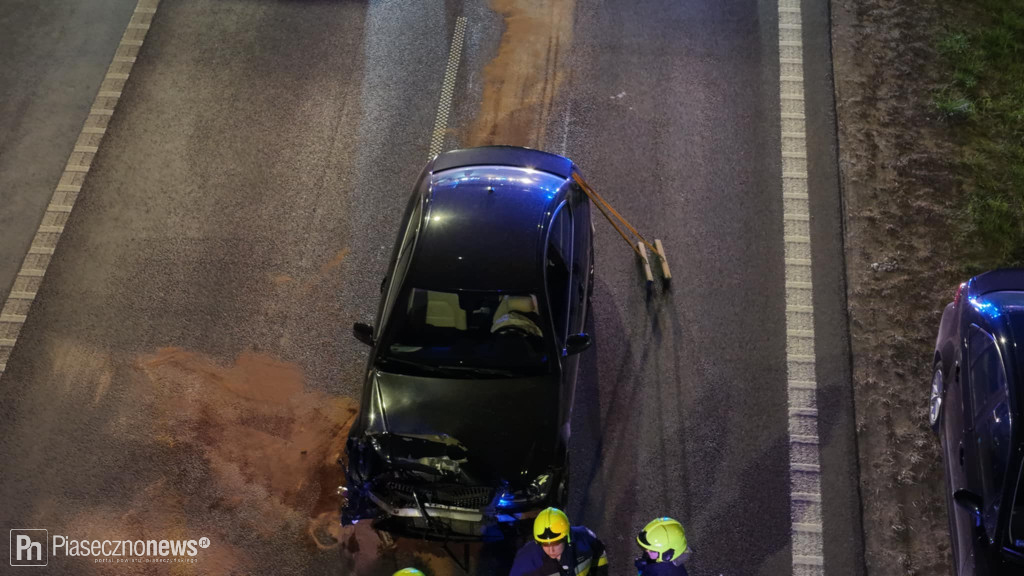 Wypadek na S7 za węzłem. Utrudnienia