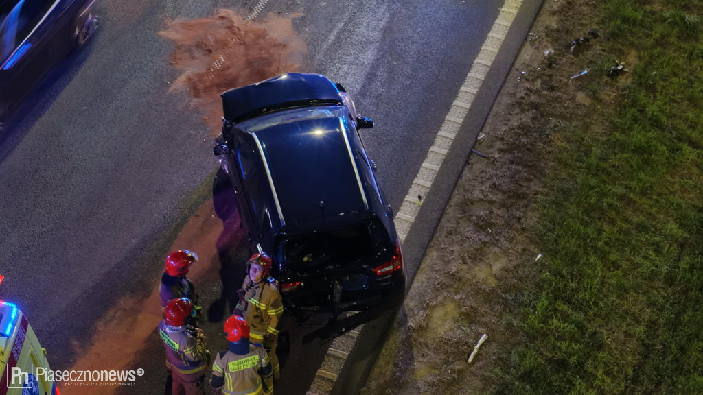 Wypadek na S7 za węzłem. Utrudnienia