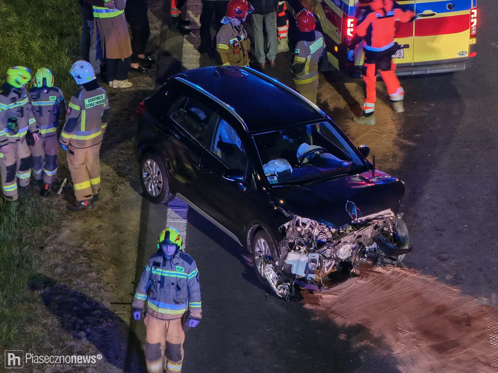 Wypadek na S7 za węzłem. Utrudnienia