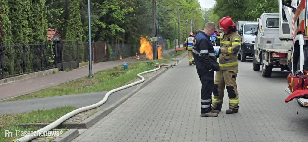 Potężny huk i słup ognia w Zalesiu Dolnym!