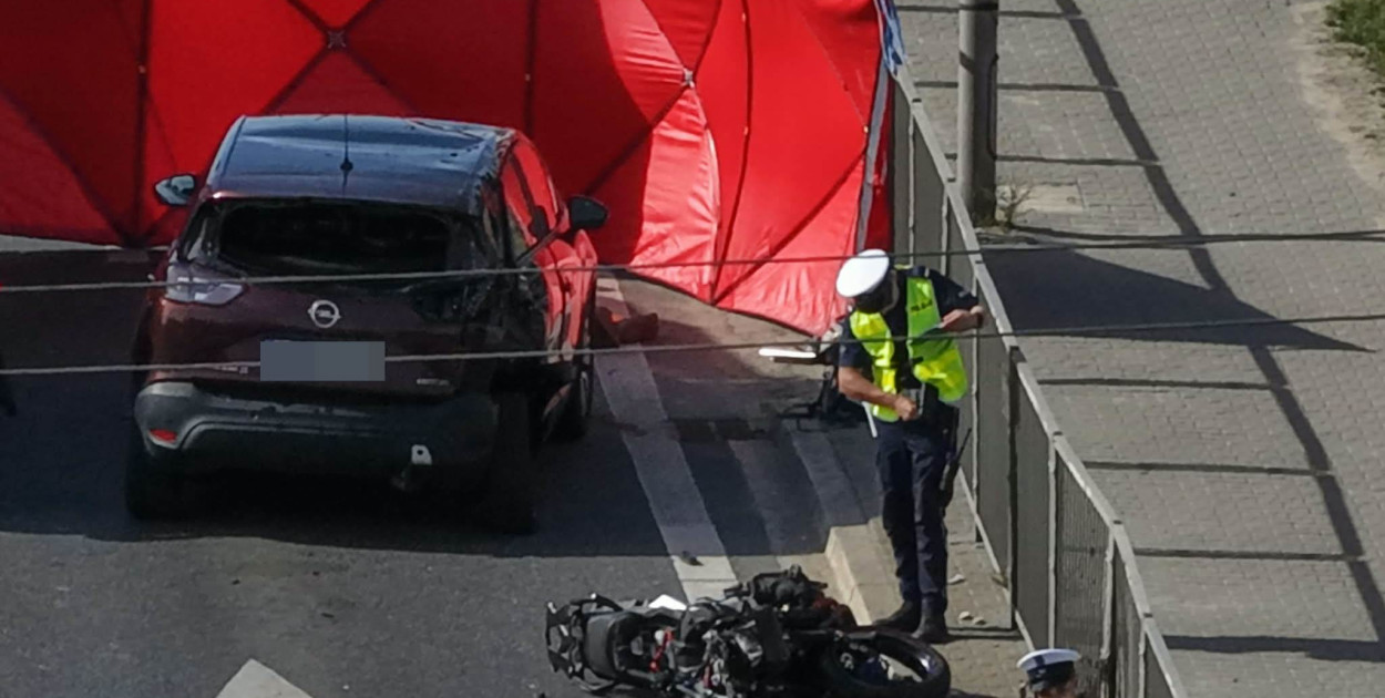 Zginął motocyklista! Utrudnienia na Puławskiej
