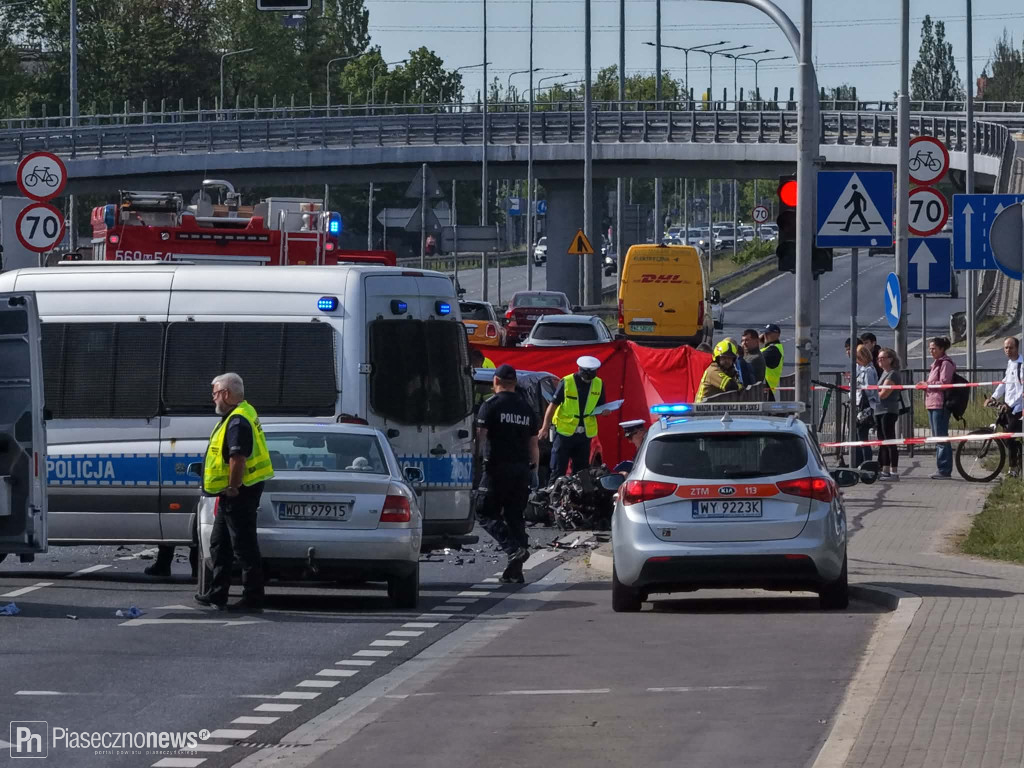 Zginął motocyklista! Utrudnienia na Puławskiej