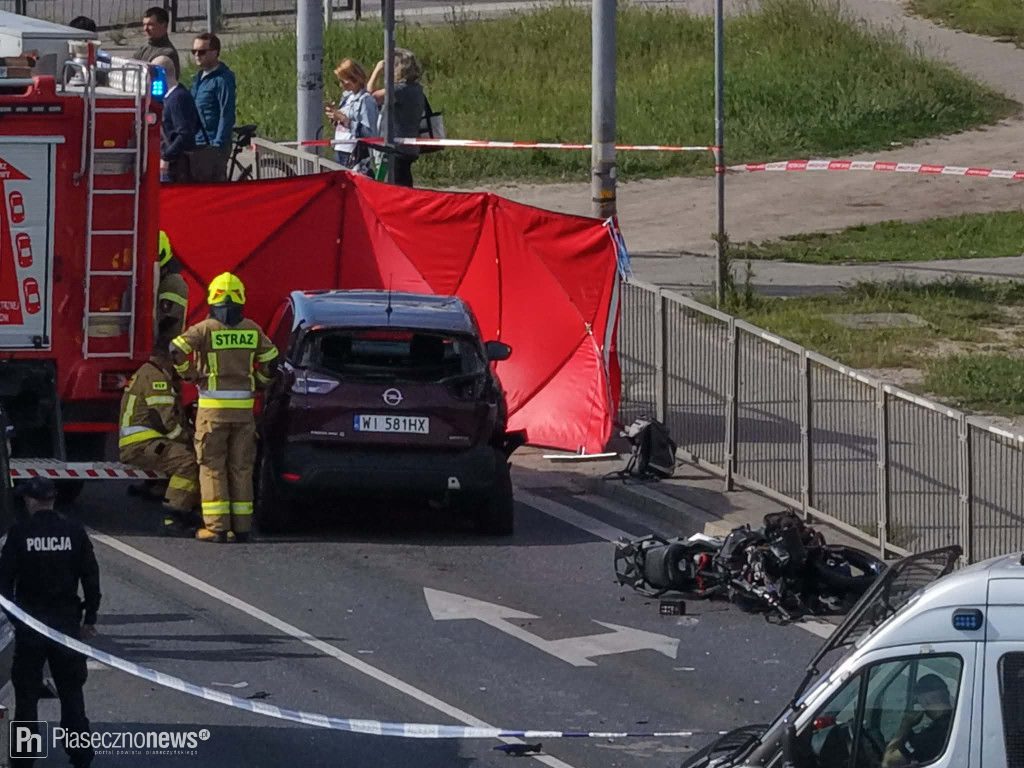 Zginął motocyklista! Utrudnienia na Puławskiej