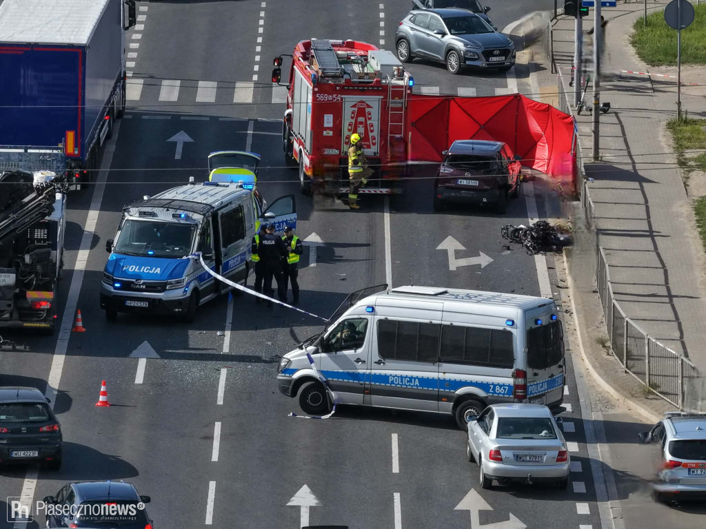 Zginął motocyklista! Utrudnienia na Puławskiej