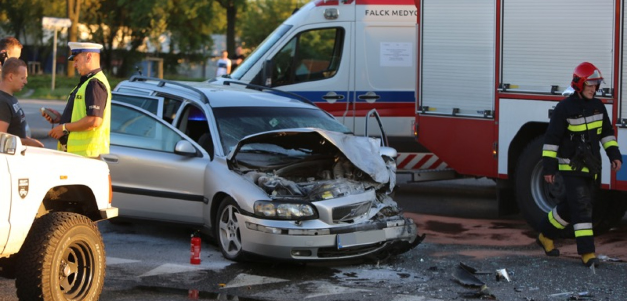 Wypadek na skrzyżowaniu Puławskiej z Okulickiego