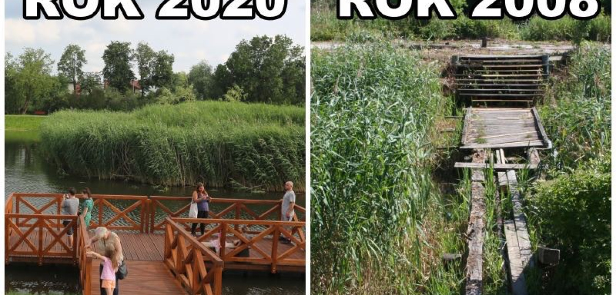 Piaseczyński park zmienia się i rozkwita