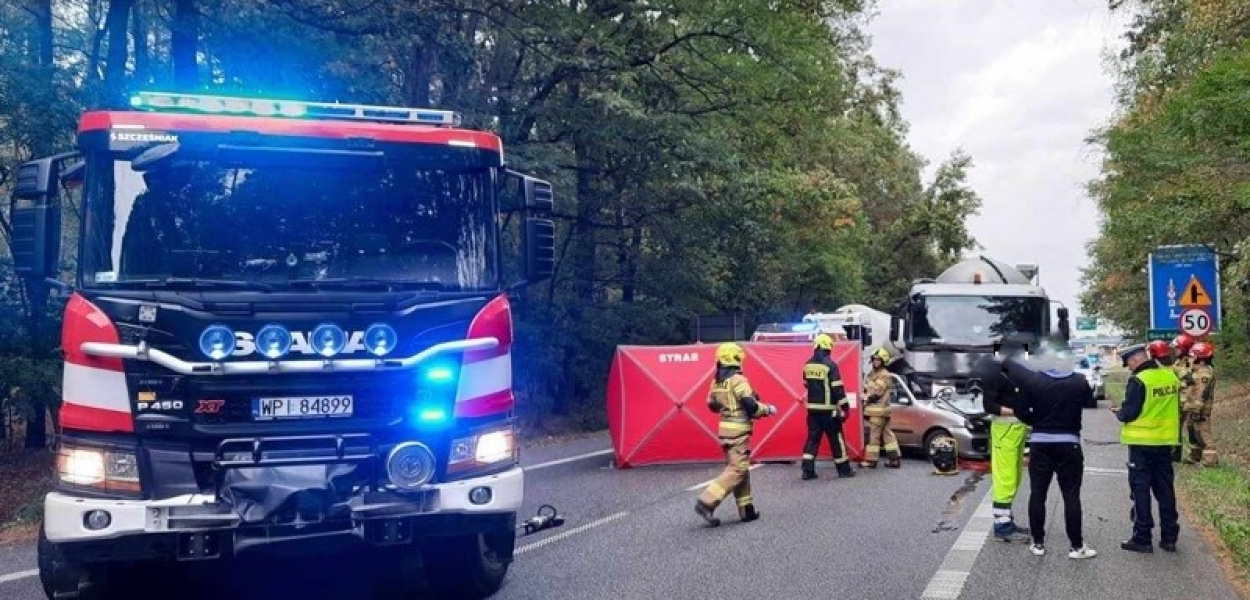 Śmiertelny wypadek! Droga całkowicie zablokowana