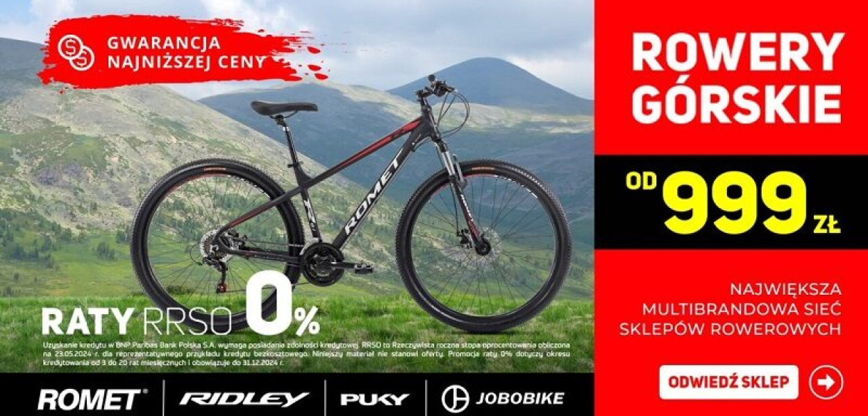  W PROROWERY Piaseczno rowery z GWARANCJĄ NAJNIŻSZEJ CENY: górskie już…