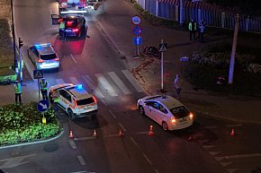Zderzenie motocykla z taksówką-2615