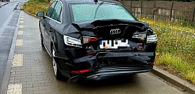 Autobus staranował audi