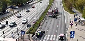 Hulajnogą pod samochód! Wypadek na Puławskiej