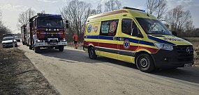 Alarm o wypadku motocykla w Dębówce