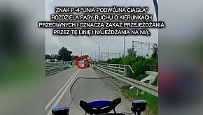 Pechowy skrót przez podwójną ciągłą
