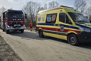 Alarm o wypadku motocykla w Dębówce