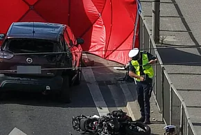 Zginął motocyklista! Utrudnienia w ruchu na ulicy Puławskiej