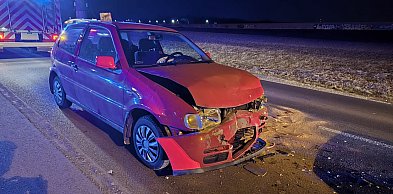 Zderzenie trzech aut. Jedna osoba poszkodowana