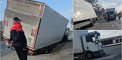 Zderzenie dwóch ciężarówek