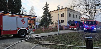 Pożar w budynku w Konstancinie