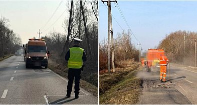 Mandat za nieprawidłowo zabezpieczone prace drogowe w Gołkowie