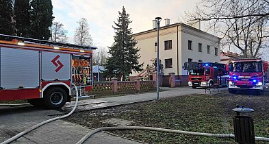 Pożar w budynku w Konstancinie