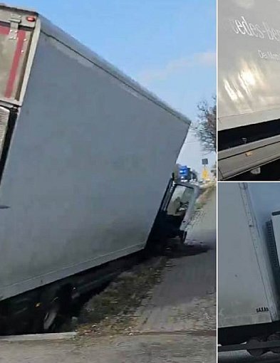 Zderzenie dwóch ciężarówek