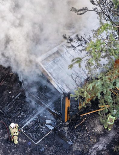 Pożar domu w Woli Prażmowskiej. Sześć zastępów straży w akcji