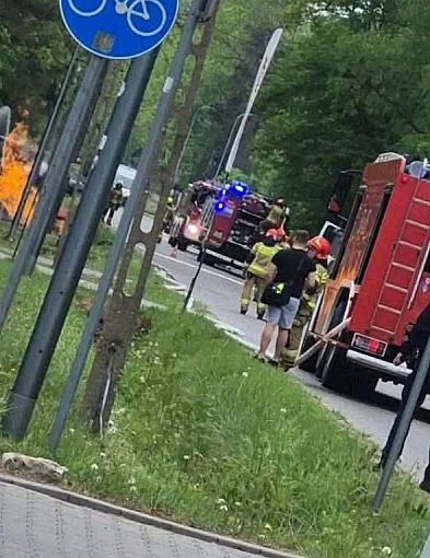 Potężny huk i słup ognia w Zalesiu Dolnym! [FILM]