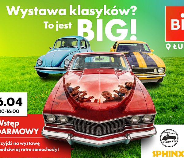 Wystawa samochodów vintage w BIG Łubna