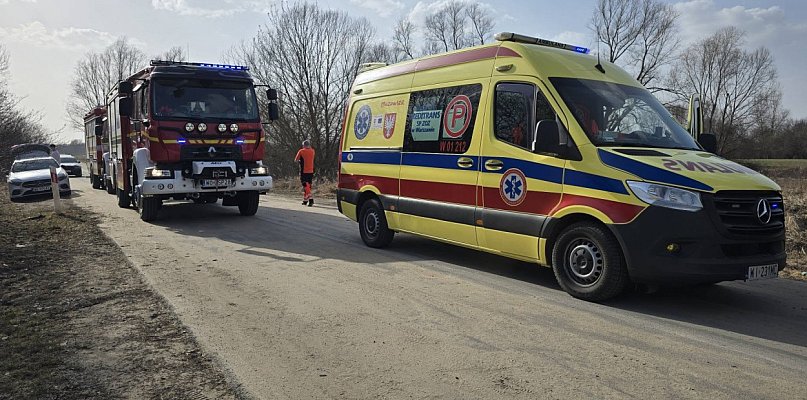 Alarm o wypadku motocykla w Dębówce