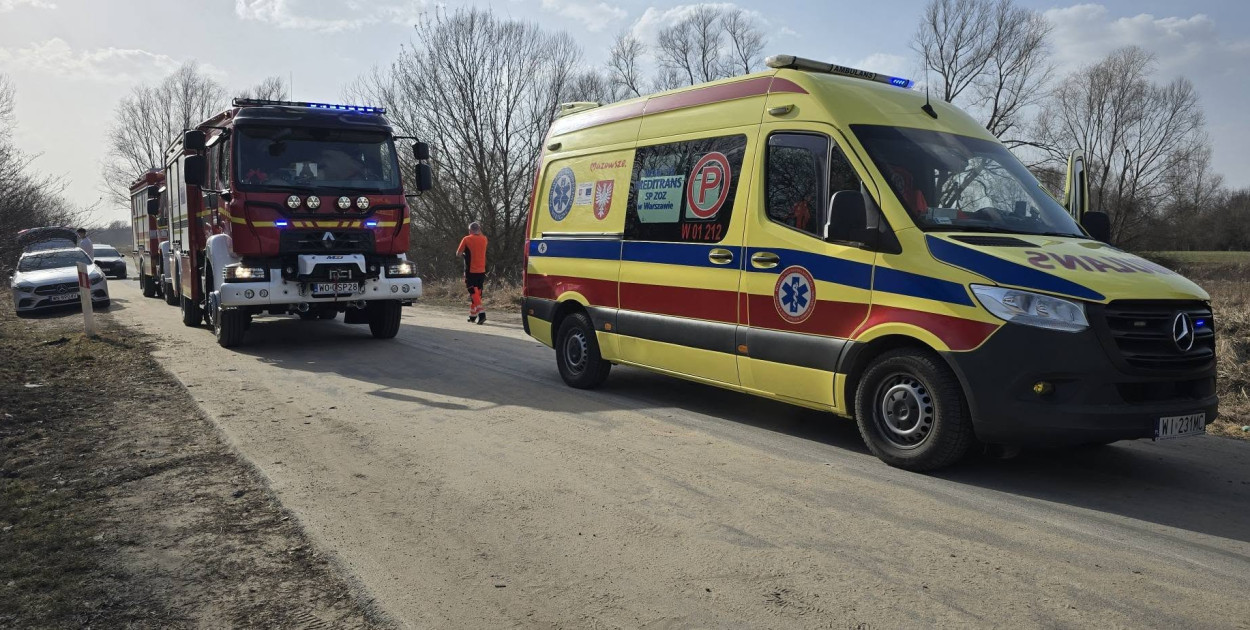 Alarm o wypadku motocykla w Dębówce