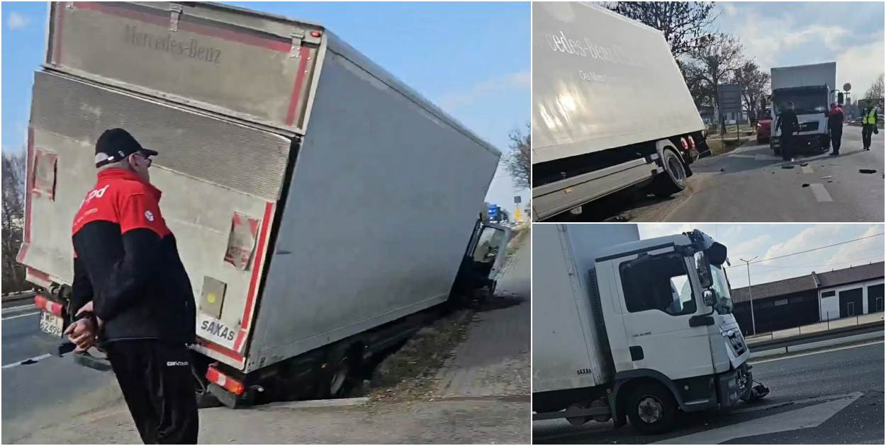 Zderzenie dwóch ciężarówek